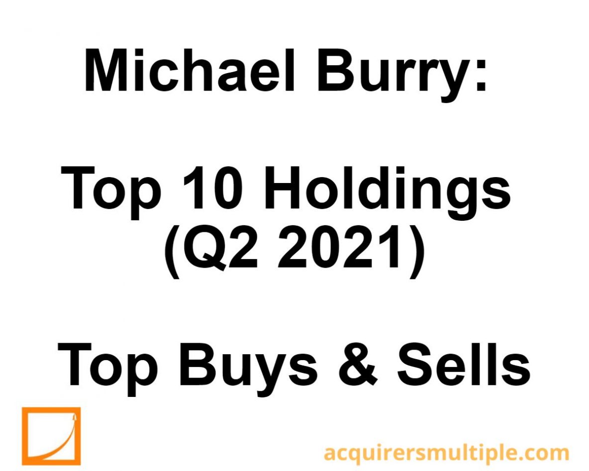 Michael Burry Top 10 Holdings (Q2 2021) The Acquirer's Multiple®