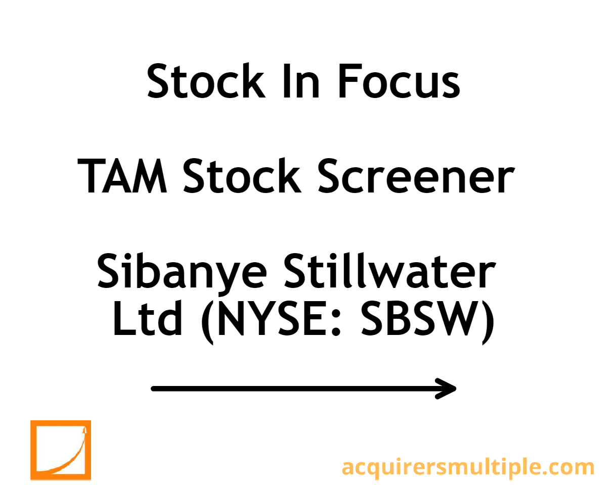 Stock In Focus – TAM Stock Screener – Sibanye Stillwater Ltd (NYSE ...