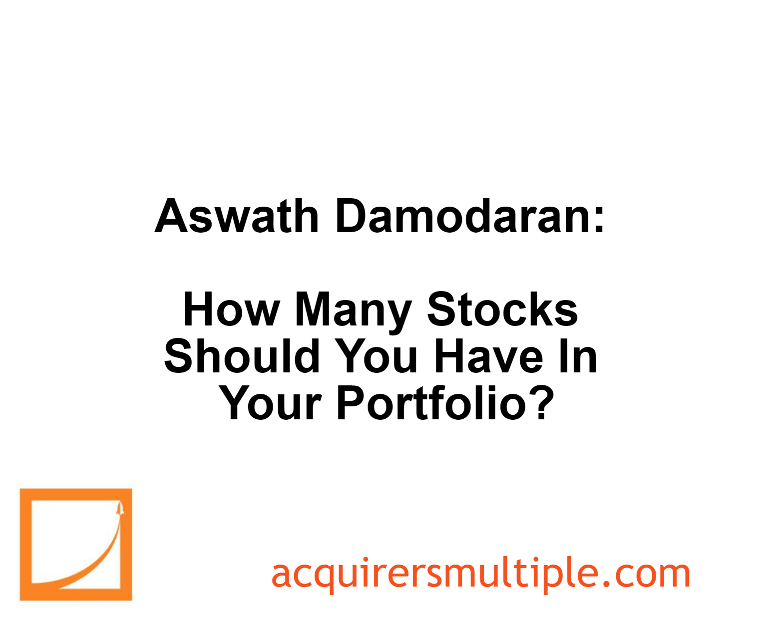 How Many Stocks Should You Have in a Portfolio?